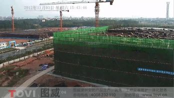 100萬(wàn)像素-東莞松山湖華為工廠建筑工地塔吊高清視頻監(jiān)控錄像演示